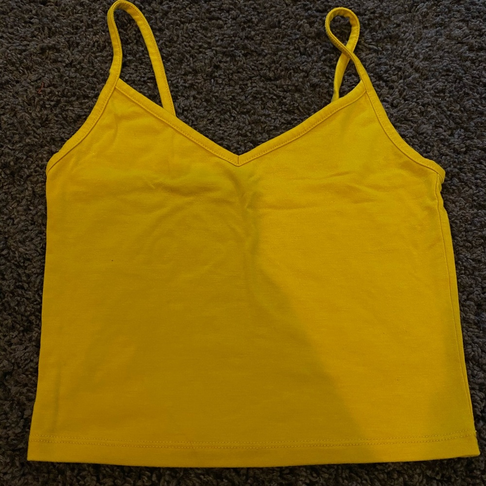 Yellow tank cropped top